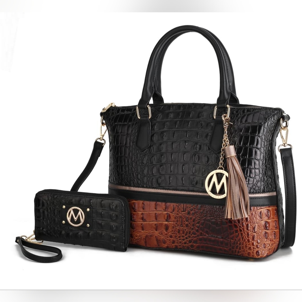 Vegan Leather MKF Collection Sophie Crocodile Skin Tote Bag by Mia K. (New)